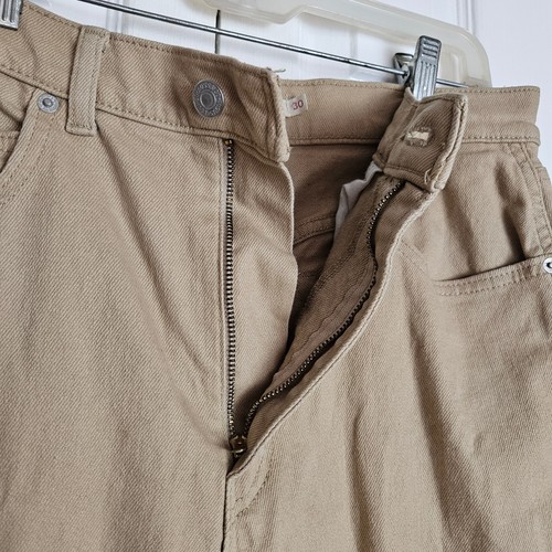 Levi's Damen hellbraun hohe Taille weites Bein Baggy Crop Y2K Cargohose Jeans Größe 30 - Bild 5 von 15