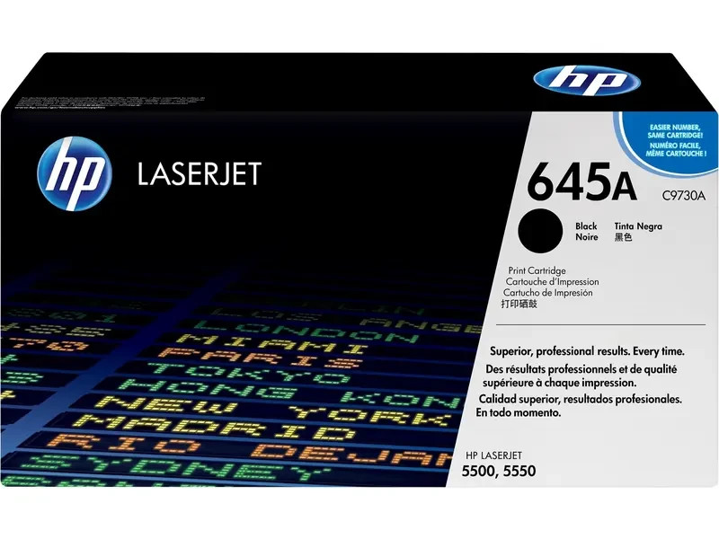 Cartouche encre noire HP 645A C9730A consommable LaserJet 5500 5550
