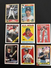Don Mattingly Topps 8 Card Lot All Different Vintage Originals NY Yankees MLB