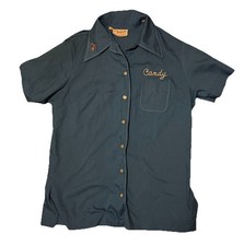 Vintage 70's King Louie Bowling Shirt Women  s Candy W/ Bowling Pin Anderson 34