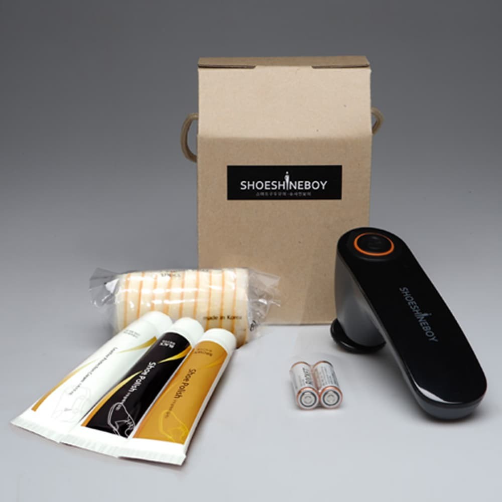 Electric Shoe Shine Kit, Polisher Brush Shiner Pads and Poli
