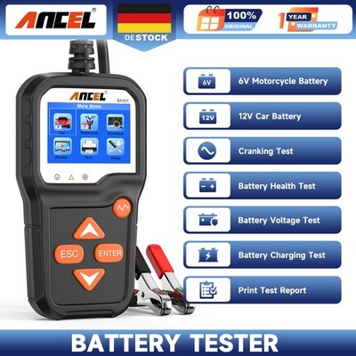 ANCEL BA301 Auto & Motorrad Batterie-Lastprüfer Lade-Startanalysator 12V