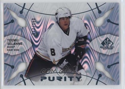 2022 Upper Deck SP Game Used Purity Legends Platinum /150 Teemu Selanne HOF 07g7