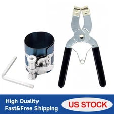NEW Piston Ring Compressor 2-1/8" to 7" Engine Piston Installer Tool with Wrench