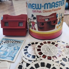 Vintage View-Master Disney Gift Pak  Superman Reels Lot w Viewer  Canister