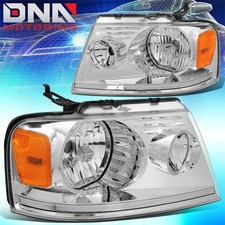 For 2004-2008 Ford F-150 Lincoln Mark Lt Factory Style Chrome Amber Headlights
