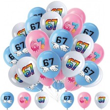 6 7 Birthday Decorations, 36pcs 6-7 Birthday Balloons Set with Rainbow Gradie...