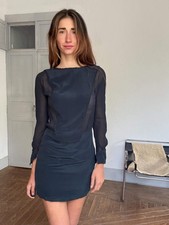 Minivestido vintage Hoss Intropia seda az…