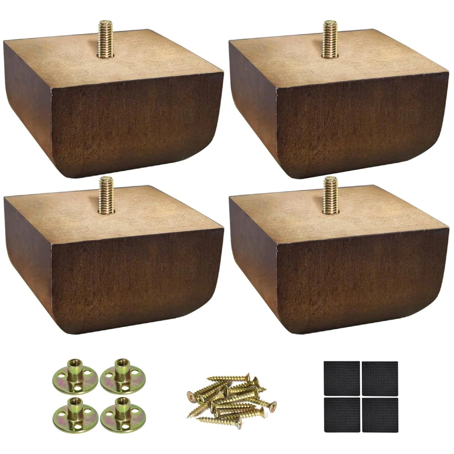 Modern Replacement Wood Legs for Furniture, Set of 4