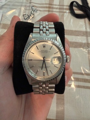 Rolex Datejust 1603 36mm - 1973 Engine-Turned Silver Sigma Dial