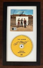 SIGNED FRAMED Jonas Brothers Album Cover Book & CD BAS Beckett COA AUTOGRAPH
