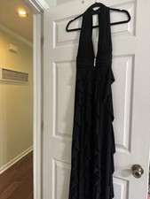 BETSY  ADAM Black Sweetheart Dress Formal Evening Gown 8