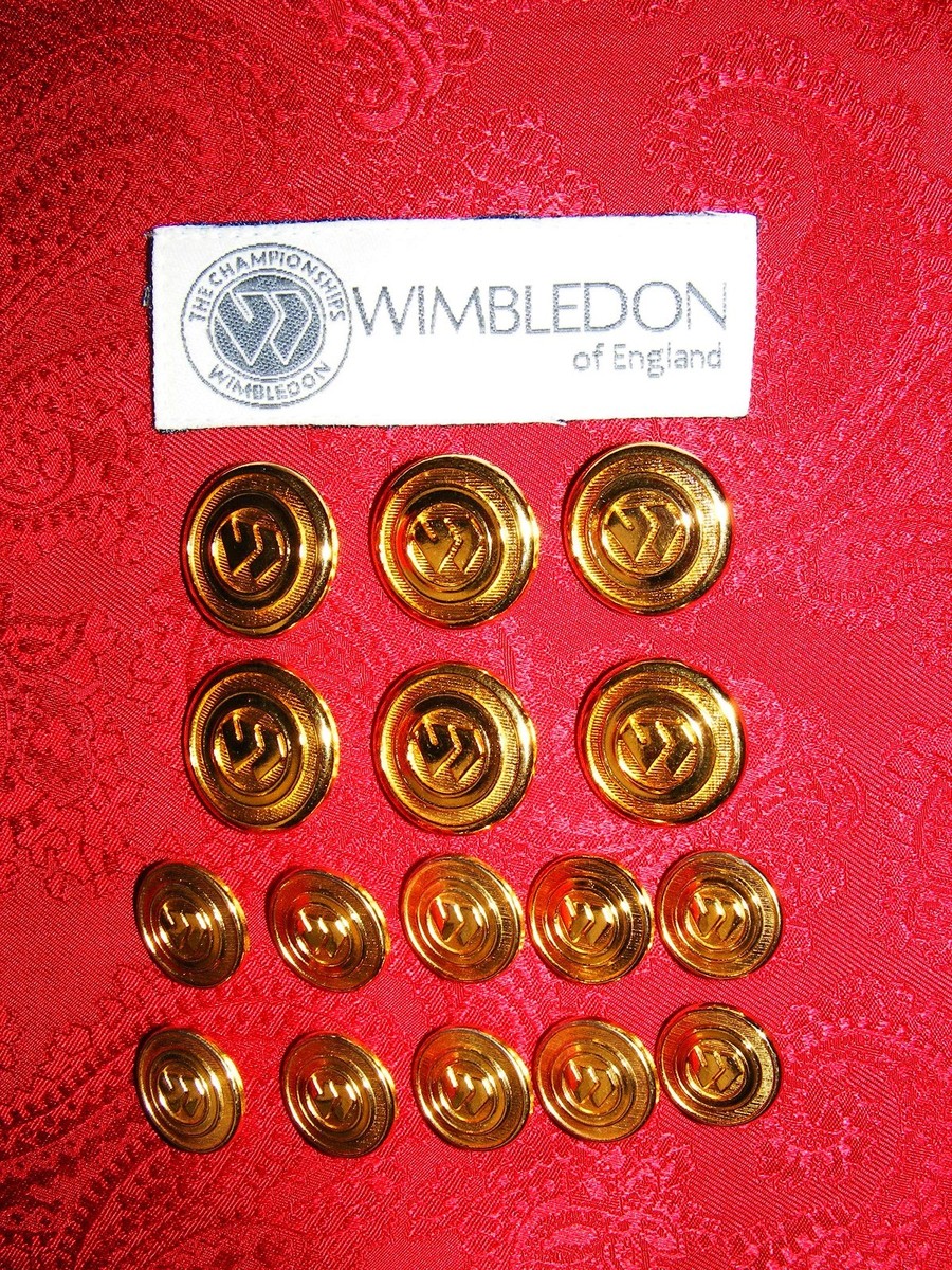 ウィンブルドン　ボタン　THE CHAMPIONSHIPS WIMBLEDON THE CHAMPIONSHIPS WIMBLEDON ENGLAND DB W LOGO GOLD REPLACEMENT