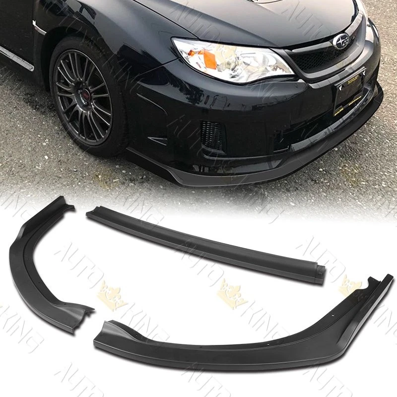 APTO 2011-2014 SUBARU WRX STI 3 PIEZAS NEGRO ESTILO CS2 PARACHOQUES DELANTERO CARROCERÍA SPOLIER LIP Foto 2 de 4