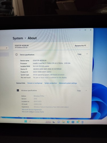 HP EliteBook 840 G84|Intel i7 | 16GB RAM | Win 11 - Picture 11 of 15