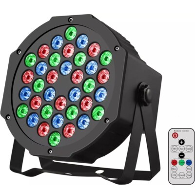 36 LED Stage Lights, RGB DMX Control Par Lights. Strobe Stage Lighting for Party