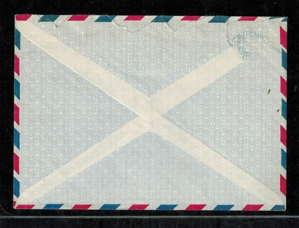 Cubierta censora Transjordan 1968 de Ammán Jordan a Berna Suiza con cancelación rara Foto 2 de 2