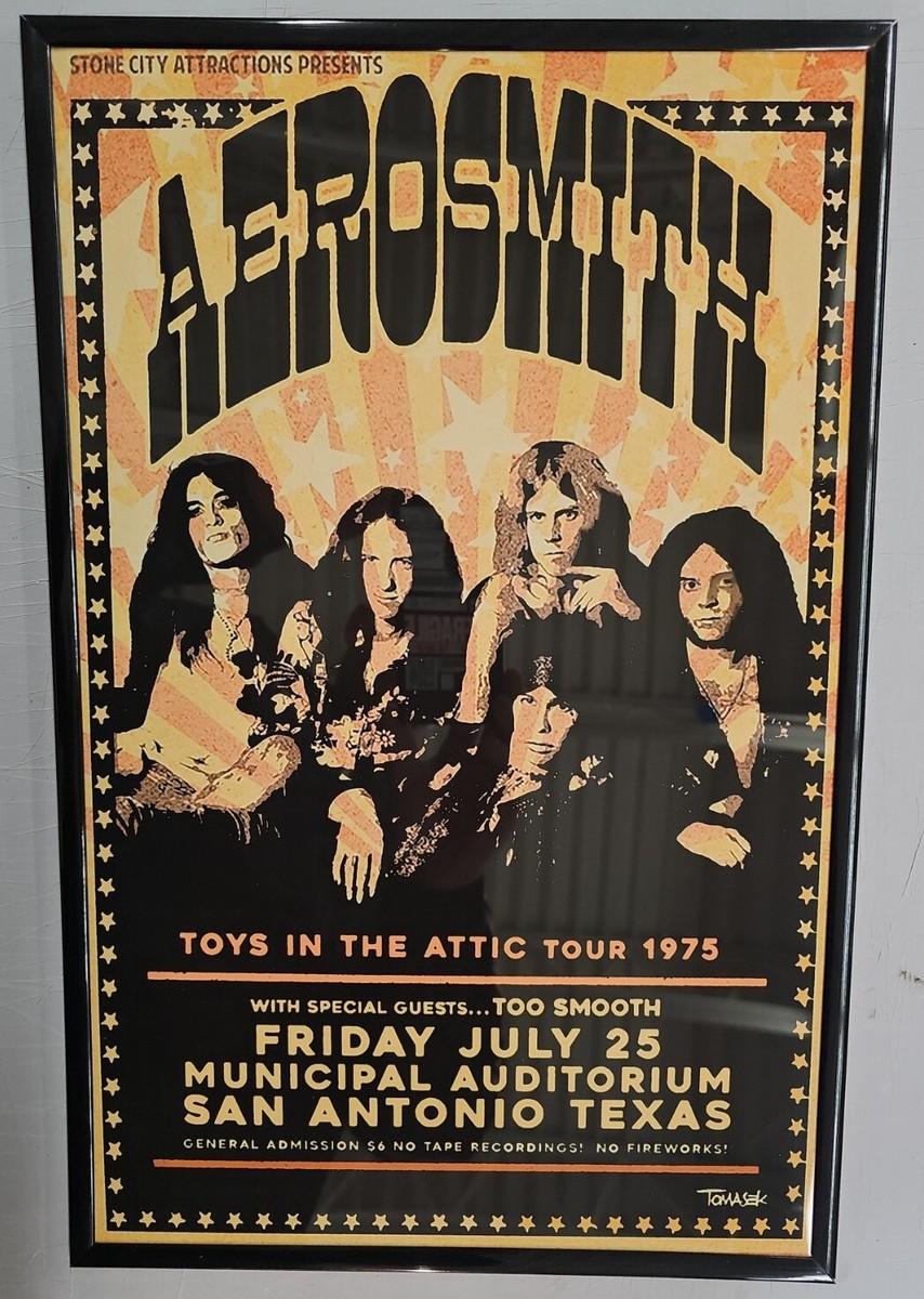 Aerosmith San Antonio 75', Framed Concert Poster | eBay