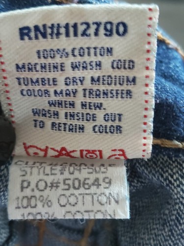 True Religion Wide Leg Jeans Women’s 28 Blu Bobby Distressed 100% Cotton - Picture 9 of 9