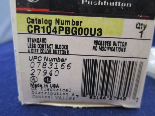 General Electric Push Button CR104PBG00U3 new - Picture 2 of 5
