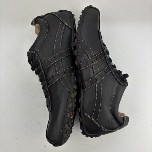 Skechers Men's Leather Oxford Black Sneaker SN 60488 Size 13 Great Condition - Picture 13 of 21