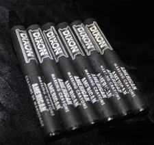 Dixon Industrial Marking Crayons ~ Lot of 6 (Black, Good) 5" Length 05005 ~