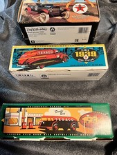TEXACO BANKS. Lot Of 3 Diecast Metal