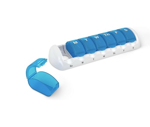 Ezy Dose Weekly 7-Day Travel Pill Organizer & Planner Pod Removable compartments - Picture 2 of 9