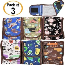 3pcs - SET Puppy Dog BELLY BAND Wrap Diapers For MALE Boy Reusable Washable