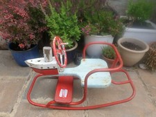 Vintage Triang Rocker Outdoor Toy with Boat Ship at Front 1950s RARE