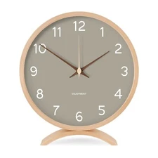 Table Clock - Silent Non-Ticking 8in Wooden Timepiece Desk Clock Perfect for ...