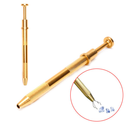 Stainless Steel Gold Jewelry Tweezer Grabber Tools Bead Gem Holder Pick-Up To*DB - Afbeelding 1 van 4