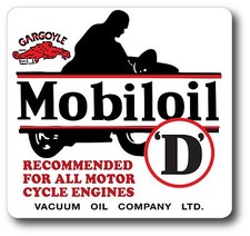 GLOSS OUTDOOR 4 INCH MOBIL MOBILE GAS MOTORCYCLE DECAL STICKER 