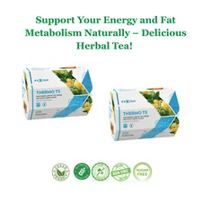 2 Pack FuXion Thermo T3 Support Energy & Fat Metabolism Lemon Tea 28 Sticks Each