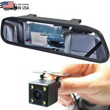 4.3''LCD Car Mirror Monitor Rear Side View Backup Camera View Night Vision