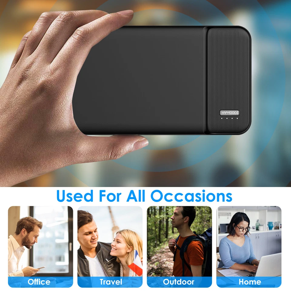20000mAh Portable USB-C Power Bank 2USB Portable Battery Charger for Phone iPad - Image 3 of 4