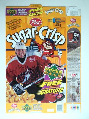 1995 Post Sugar Crisp Cereal Box Wayne Gretzky - 