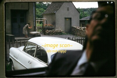 #ad Woman cleaning a Cushion in Europe in 1958 Kodachrome Slide aa 27 11a $9.99