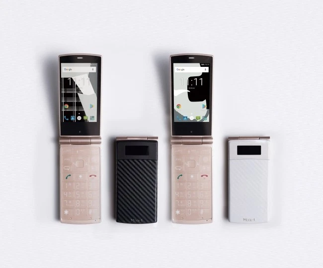 FREETEL MODE1 RETRO ANDROID FLIP PHONE UNLOCKED NEW JAPAN CARBON BLACK MUSASHI - Image 3 of 4