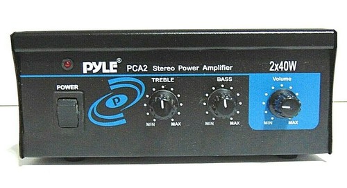 Pyle PCA2 2 Channel Power Amplifier with 4" 200 Watt Mini Cube Speaker Pair - Picture 3 of 12