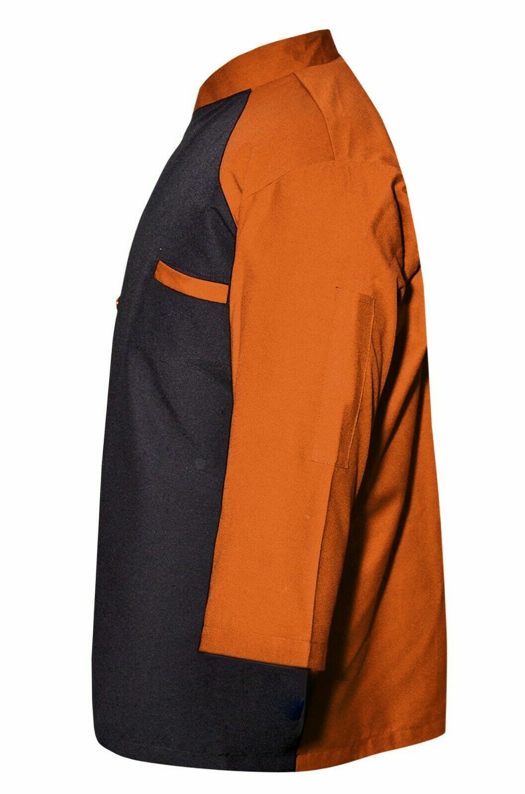 Men Chef jacket/Chef Coat Black Front & Orange Back with Cap | eBay