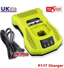 P117 Charger For Ryobi 12V 14.4V 18V Lithium-Ion & NiCad NiMh Battery P108 P107
