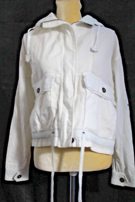 JKT NYC White Hooded Jacket Size Small - CL 17.24