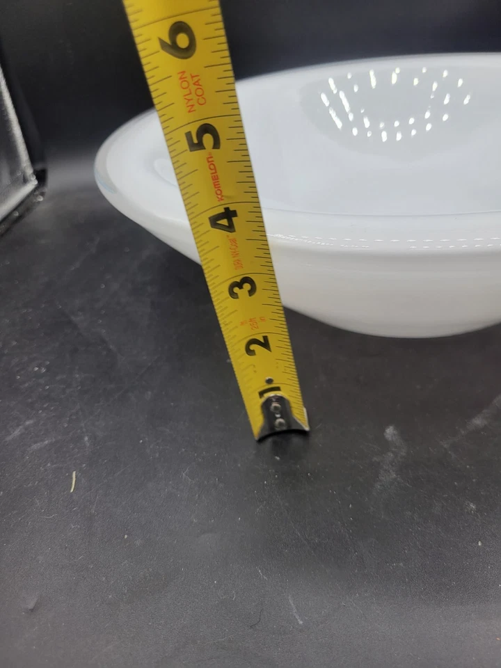 Umbra White Art Glass Mouth Blown Salad Or Centerpiece Bowl 12.5" - Image 4 of 4