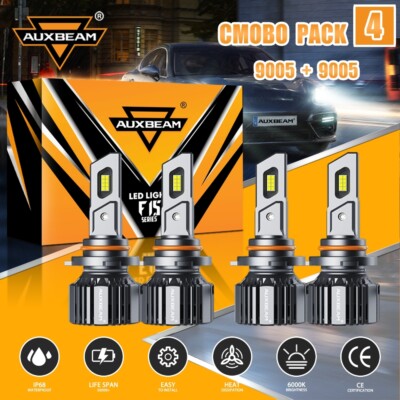 AUXBEAM 90W LED Headlight Bulbs Conversion Kit for Ram 1500 2500 3500 2011-2023
