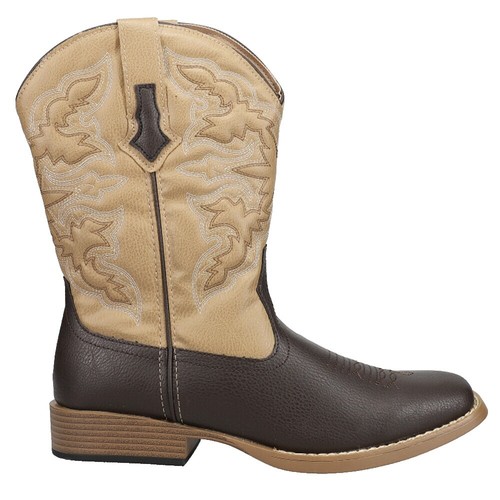 Mens Alvies The Manchaca Brown Leather Handmade Roper Cowboy  display picture 1
