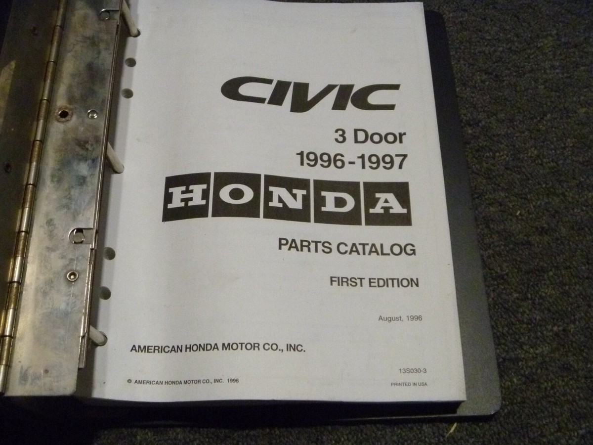 1996 1997 Honda Civic Hatchback Parts Catalog Manual CX DX 13S030