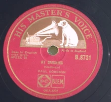 (777) Paul Robeson At Dawning / Just A Wearyin' For You - 10 inch 78 RPM Shellac