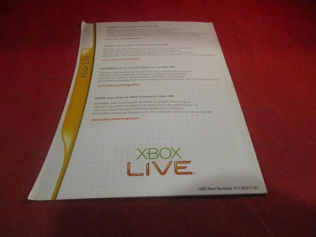 Xbox 360 Console System Quick Reference Setup Insert ONLY eBay