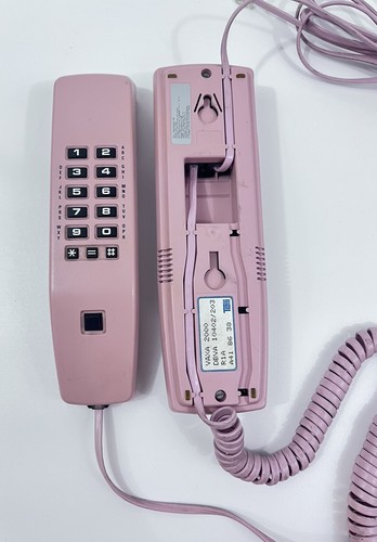 Vintage Pink Phone Vaxa 1000 Swedish design Rare Home / Ground Line Retro - Picture 6 of 11